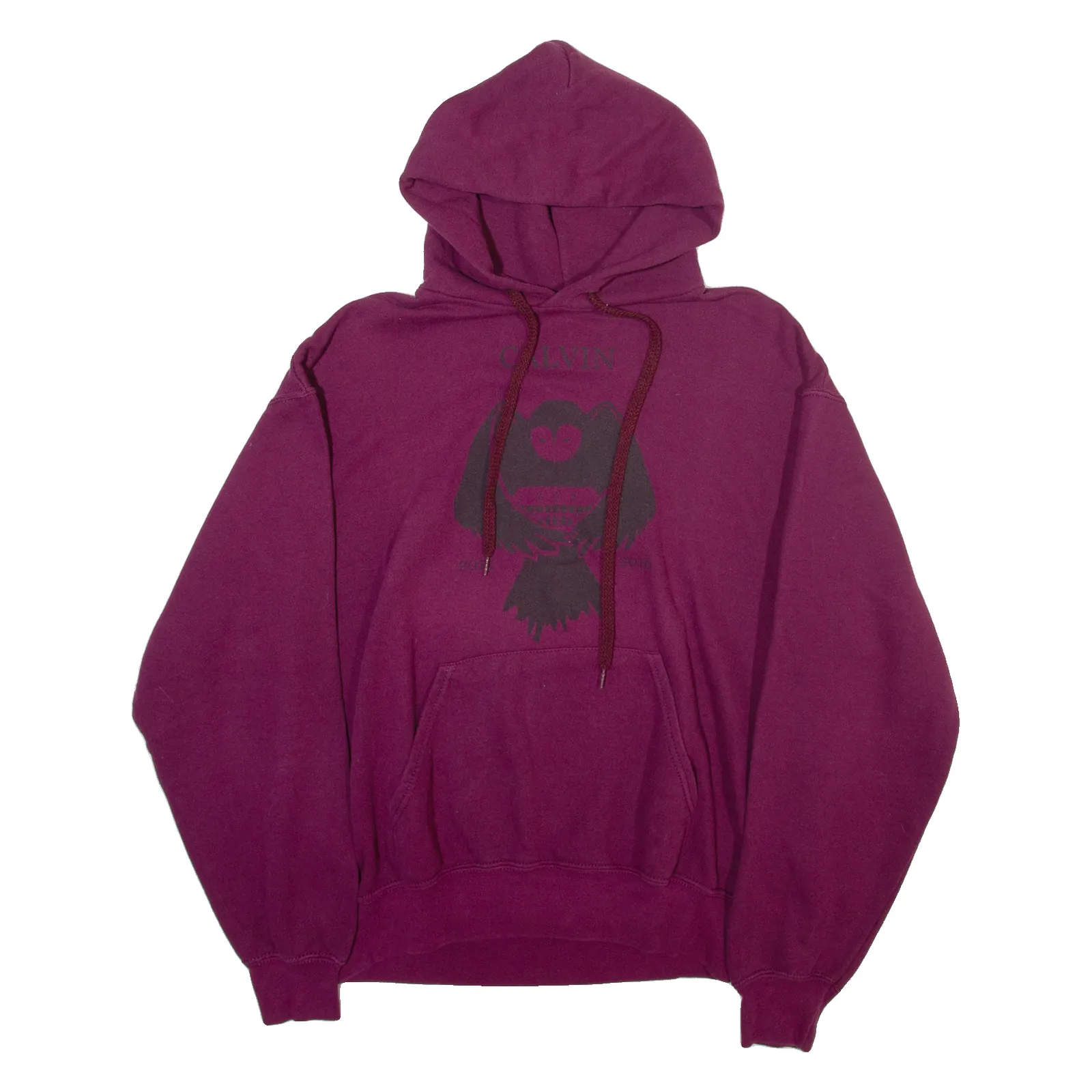 FRUIT OF THE LOOM Mens Purple Hoodie M