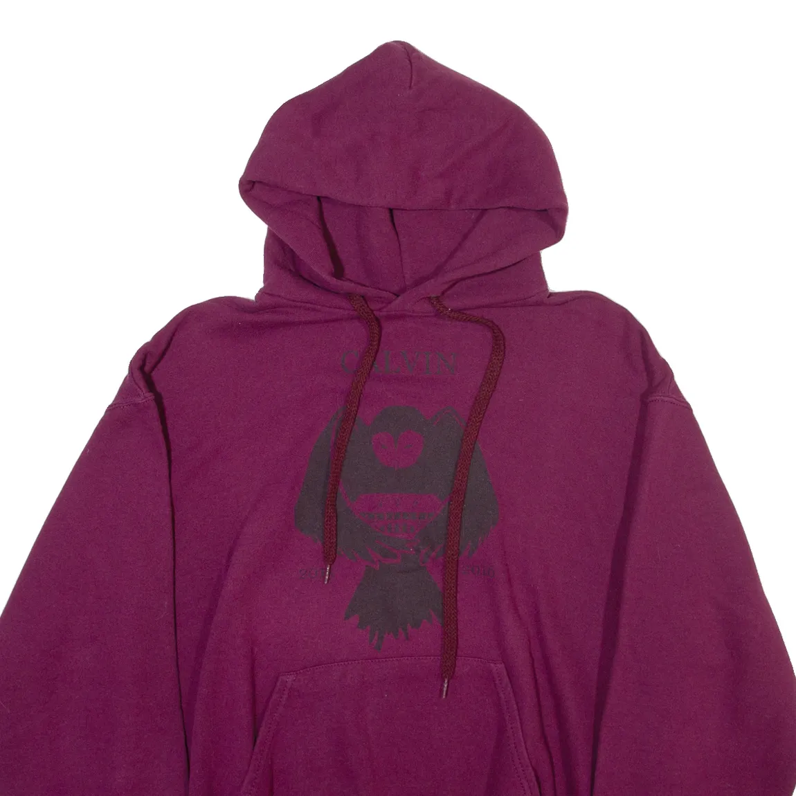 FRUIT OF THE LOOM Mens Purple Hoodie M