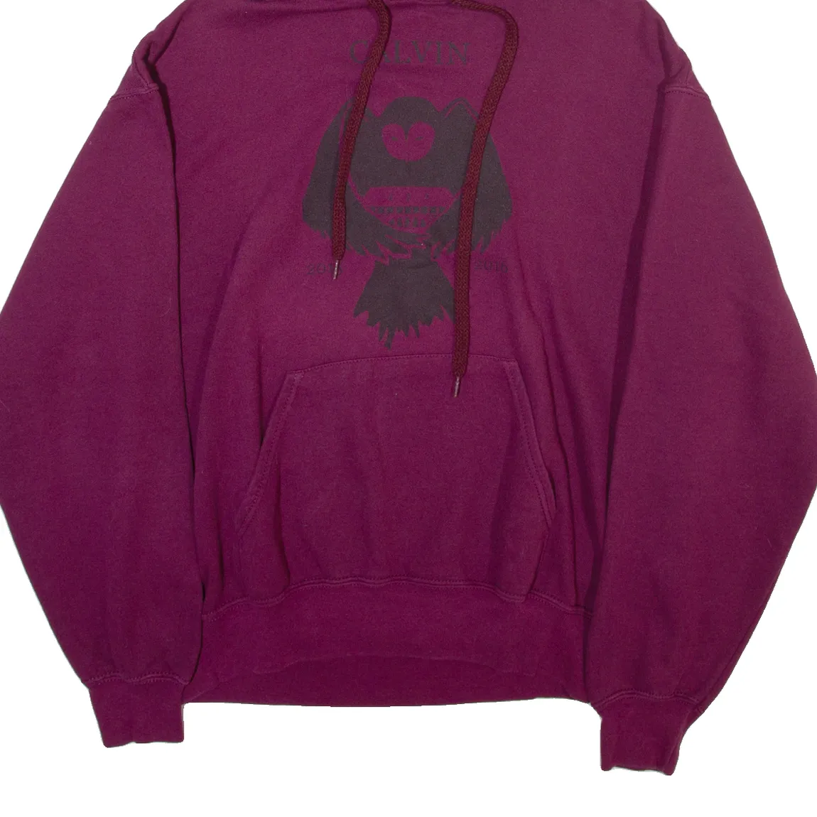 FRUIT OF THE LOOM Mens Purple Hoodie M