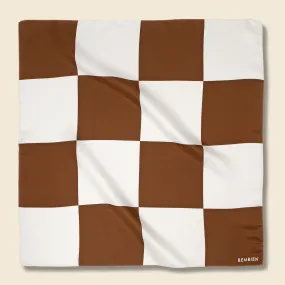 Gami Checker Scarf - Bronze