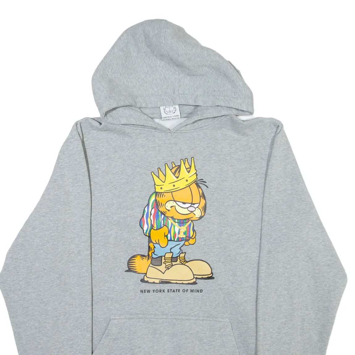 GARFIELD X CAYLER AND SONS Mens Grey Hoodie XL