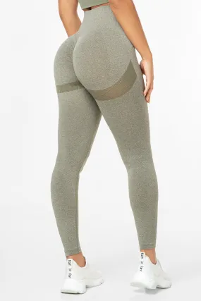 Green Peachy Scrunch Leggings