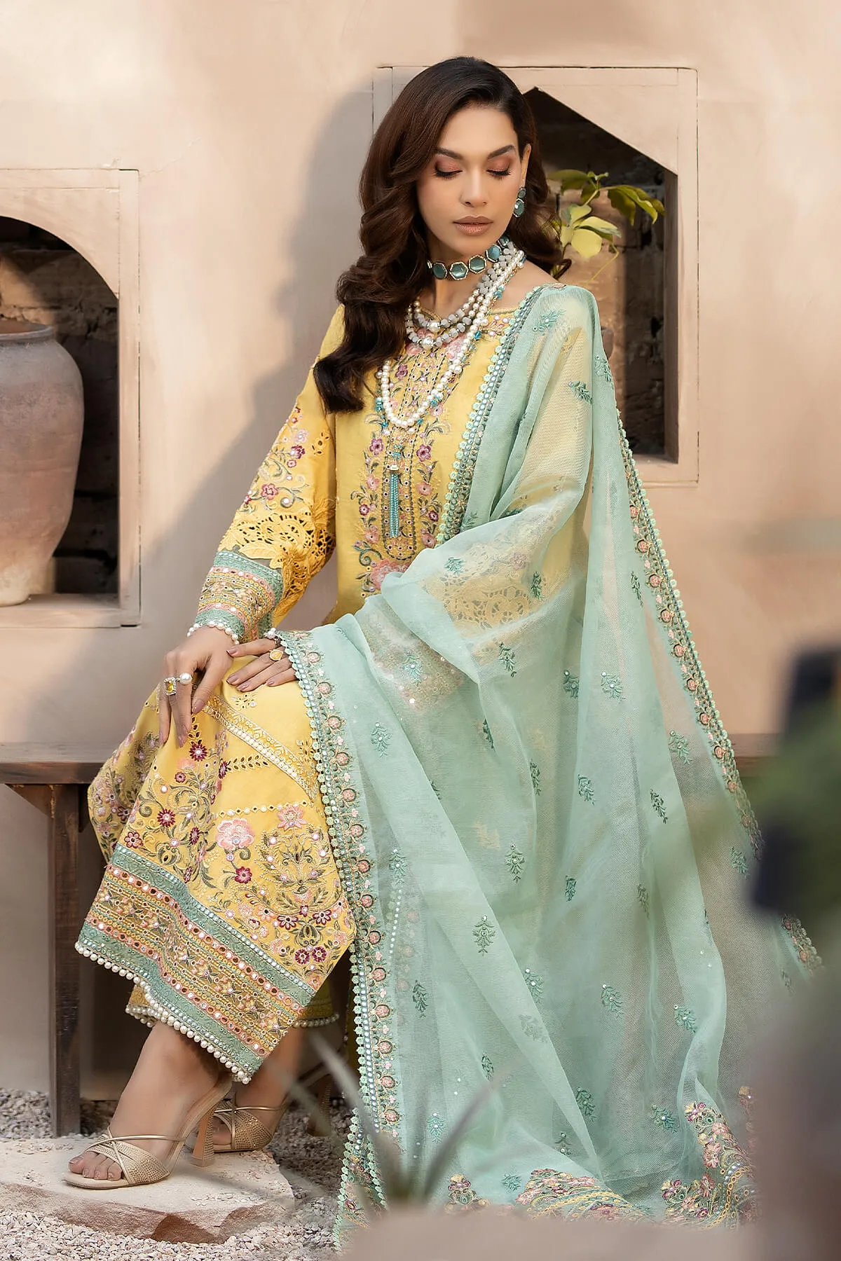 Gulposh by Serene Premium Embroidered Lawn Unstitched 3Pc Suit S.L 44 Zaira