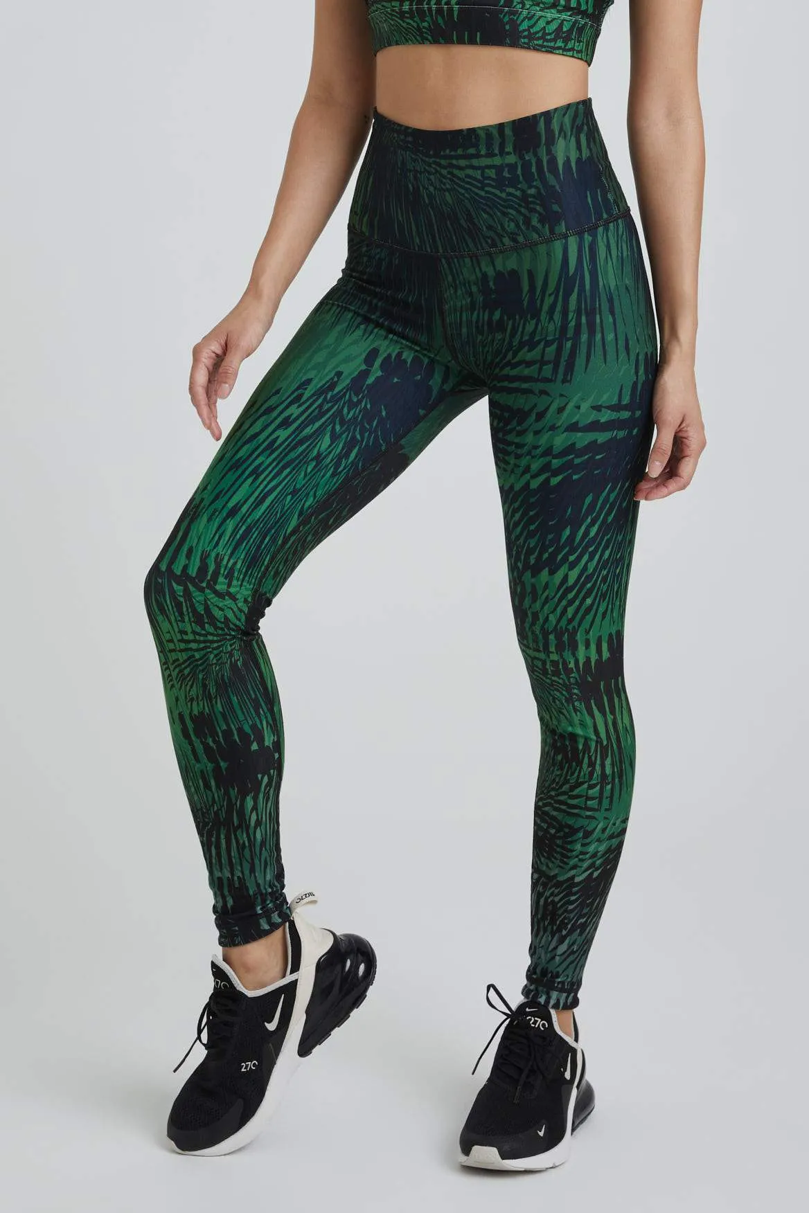 High Waist Leggings Tahiti Vibe Forest