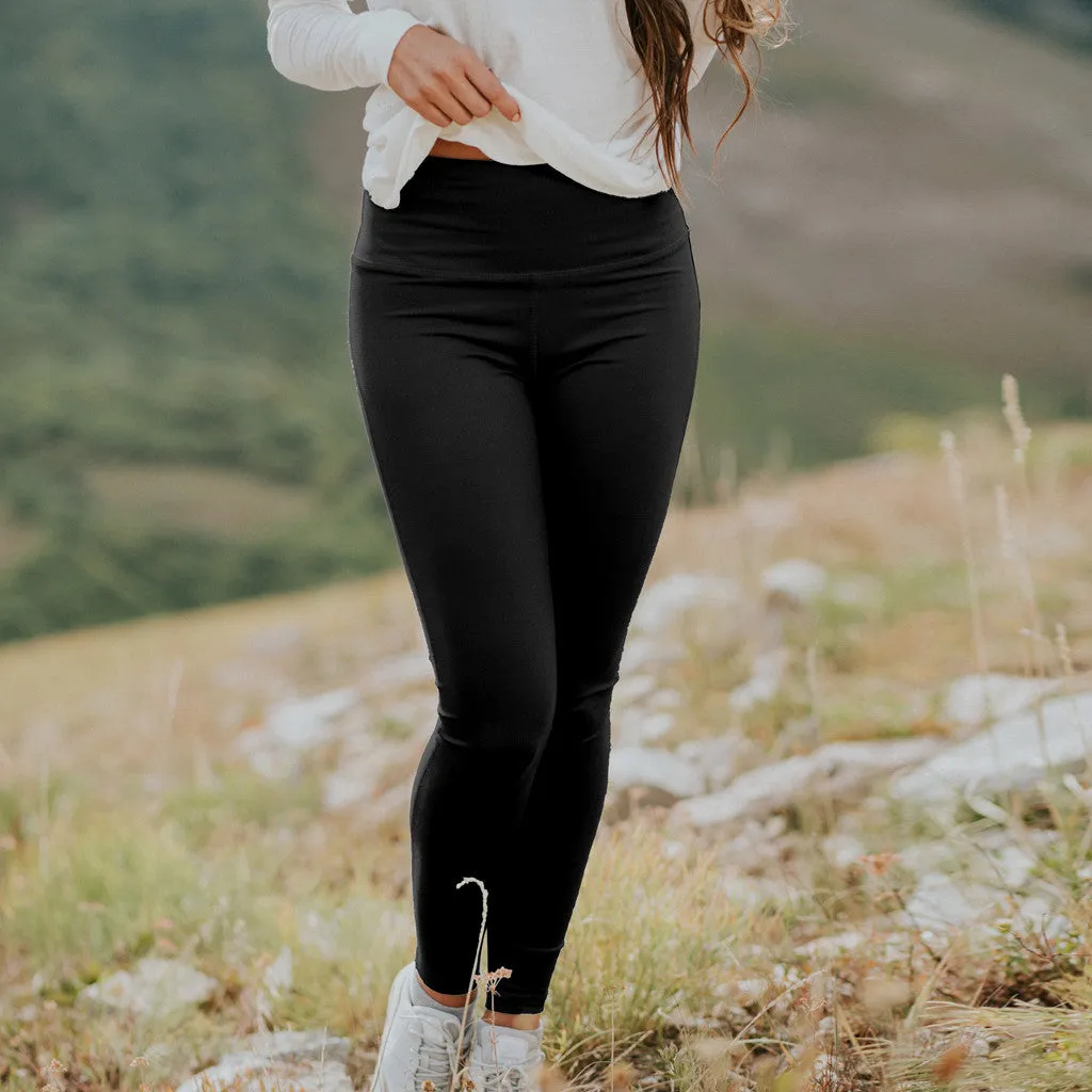 High-Waisted Black Leggings