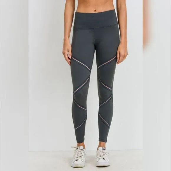 Highwaist Infinity Zig-Zag Mesh Full Leggings