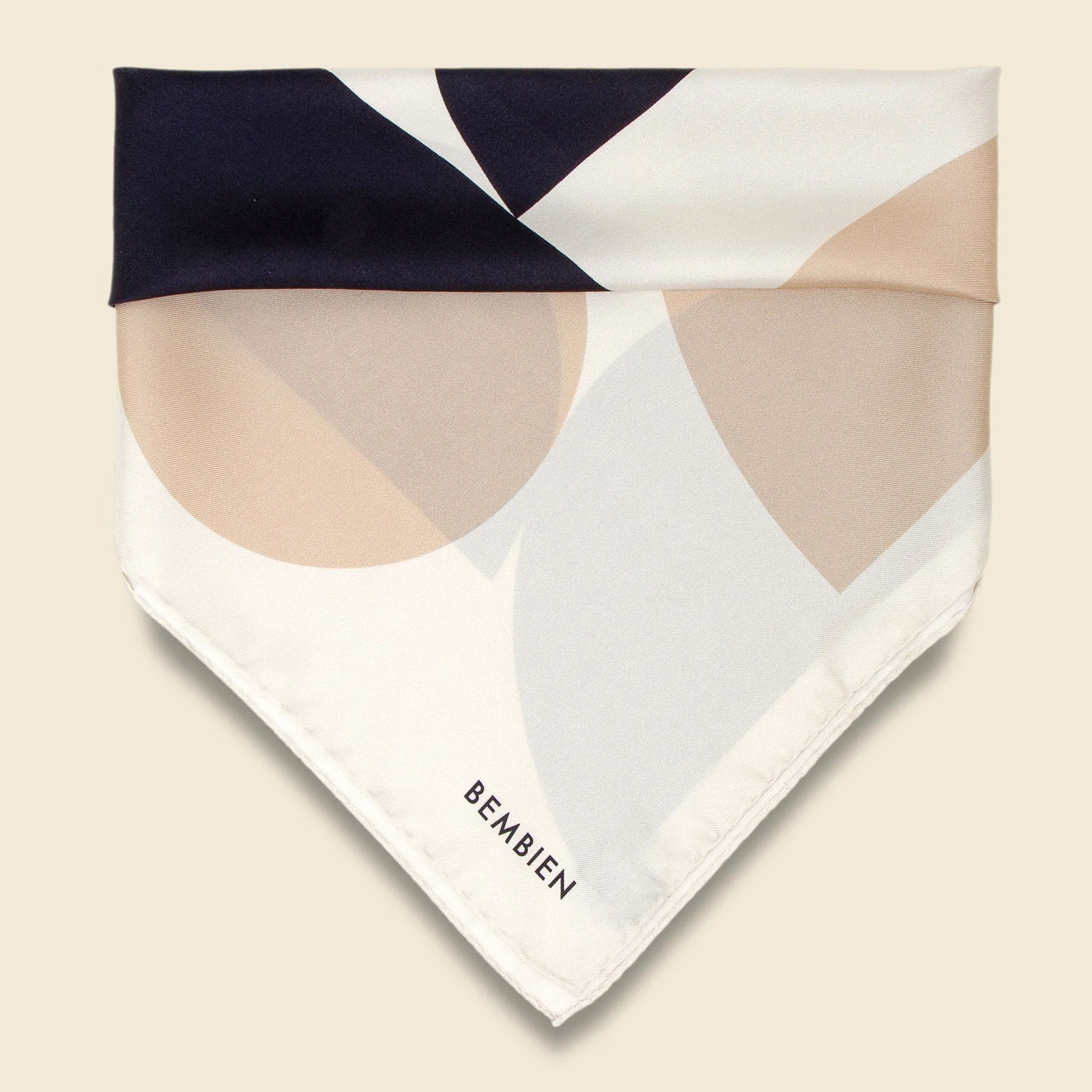 Ines Geo Scarf - Black/Cream