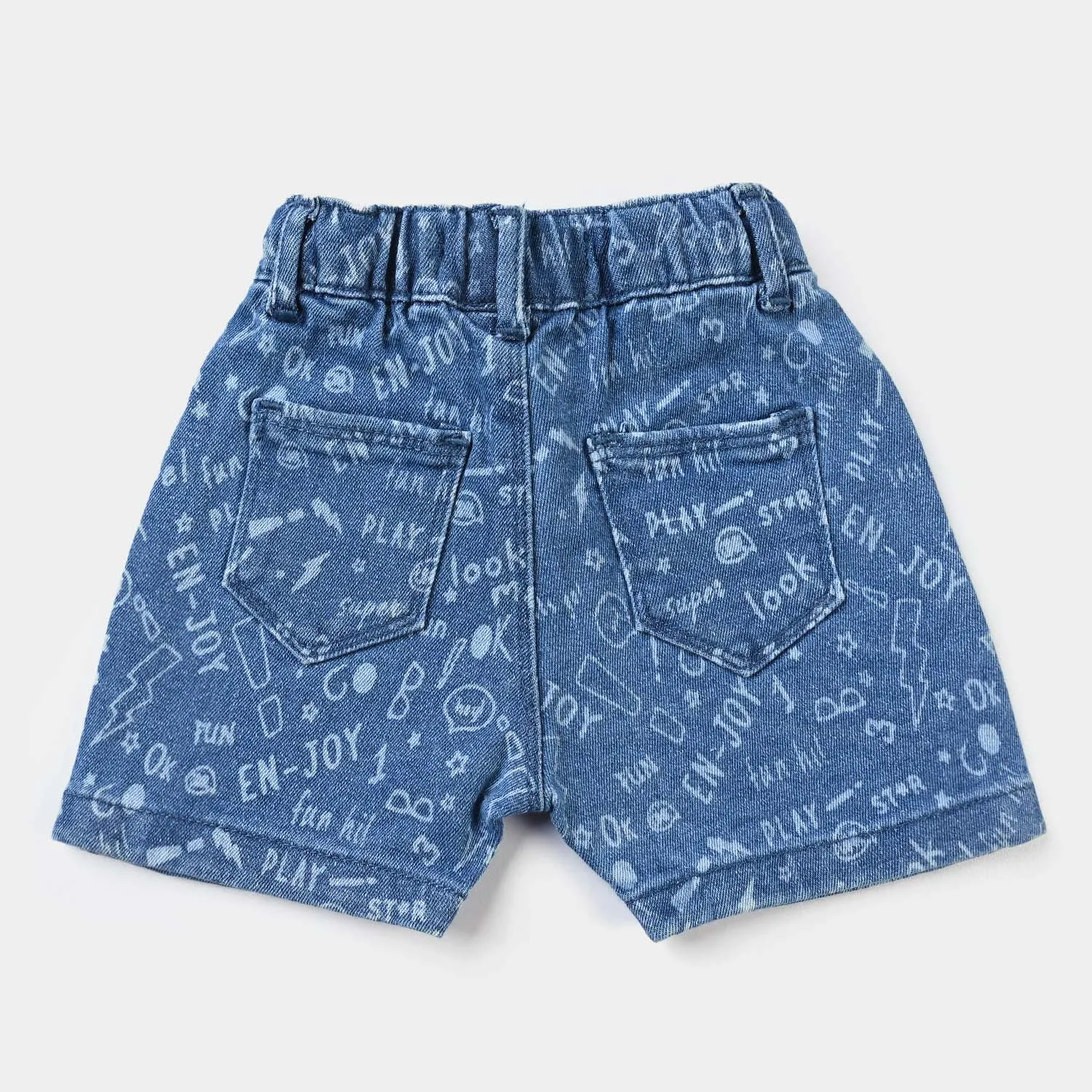 Infant Boys Denim Rigid Short Cool Star-Mid Blue