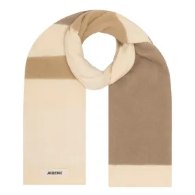 JACQUEMUS Le Arazo Striped Scarf - Mutli-Beige