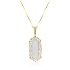 Jamilla Gold Pendant with Clear Crystal