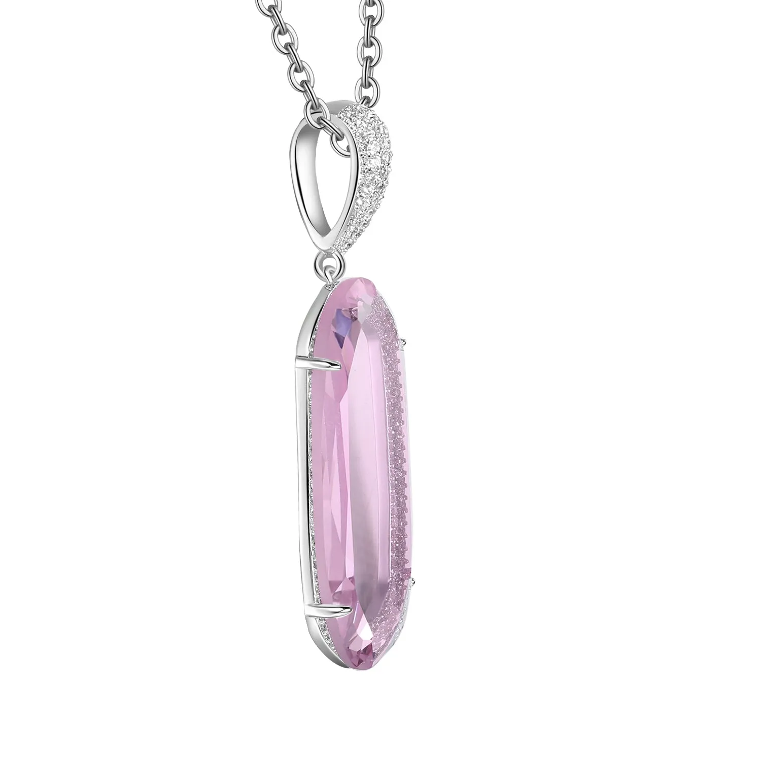 Jamilla Pendant with Light Pink Crystal