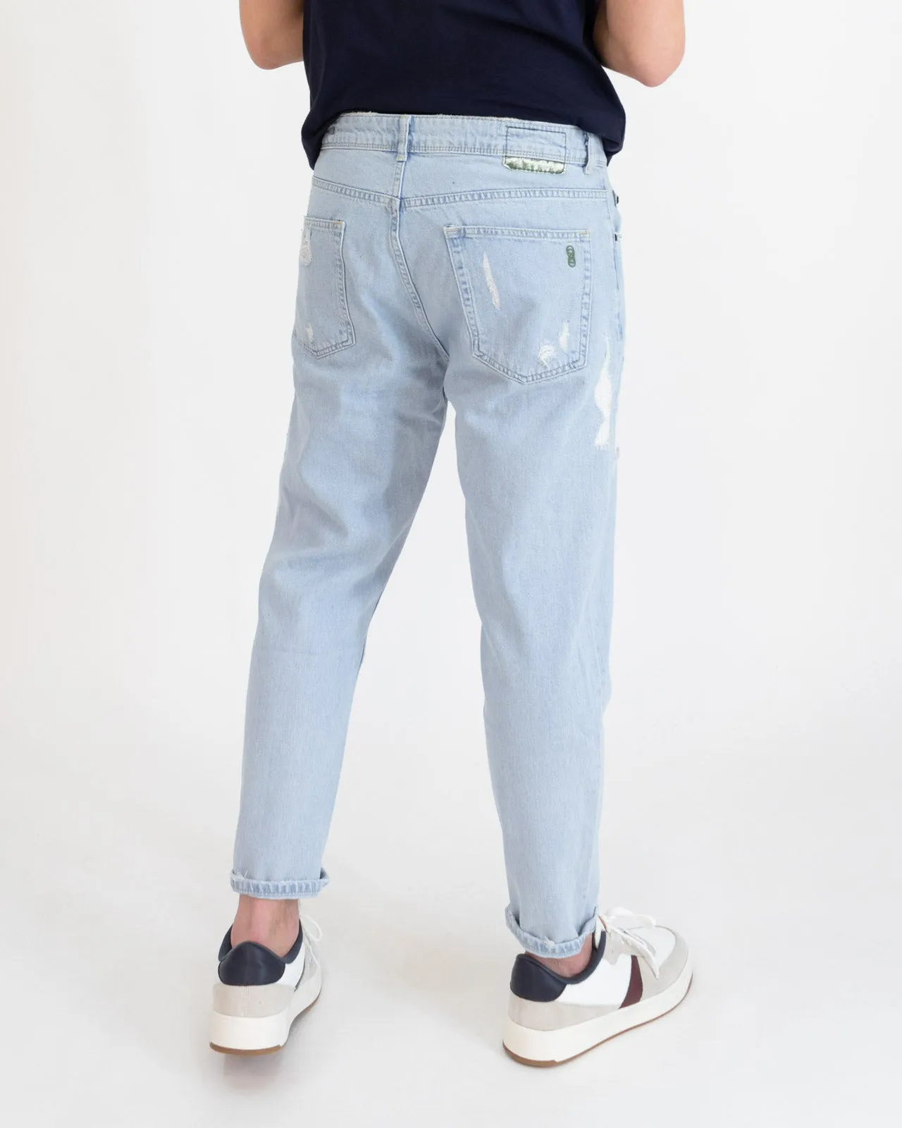 Jeans cropped fit rotture - PGrax