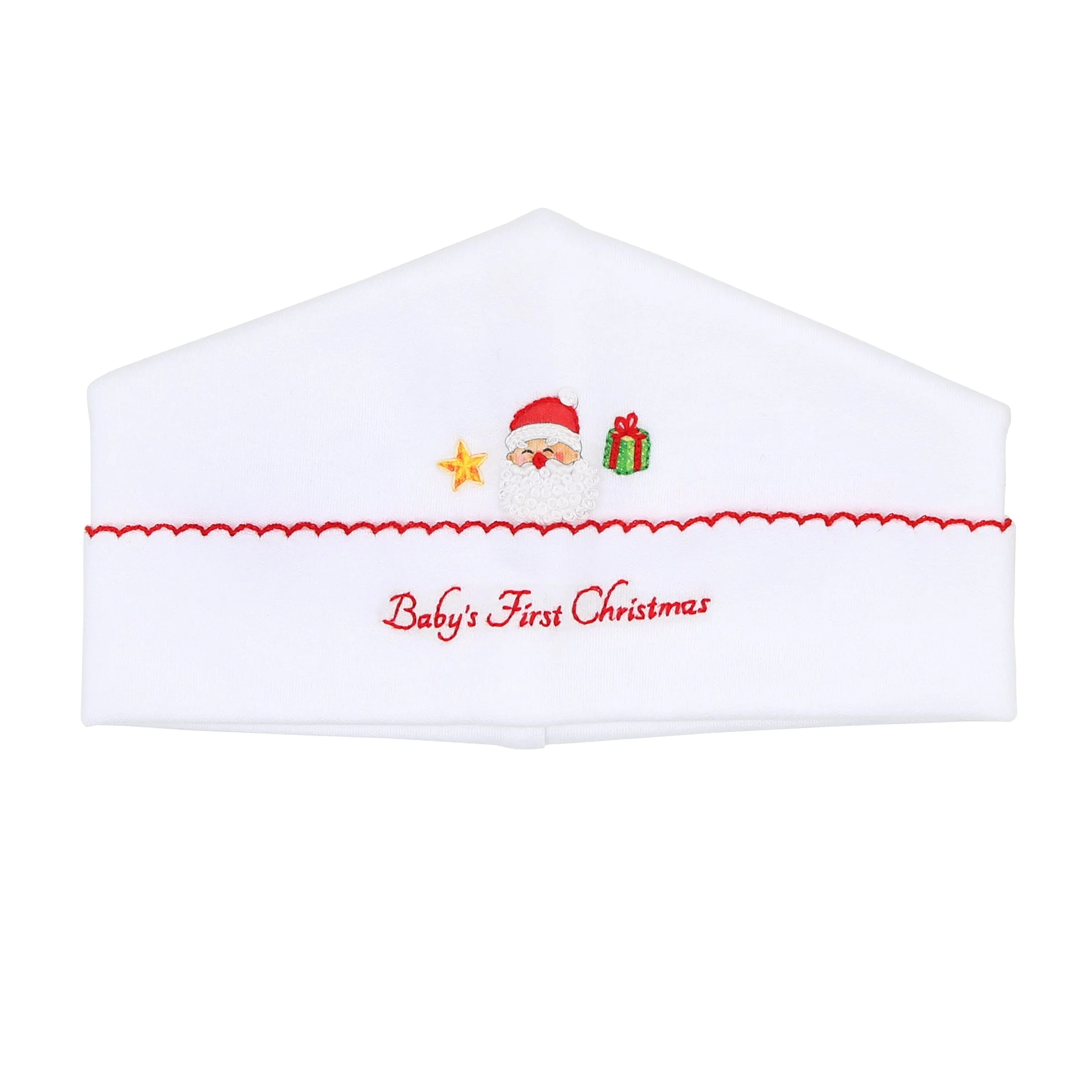 Jolly Holiday Embroidered Baby's First Christmas Hat