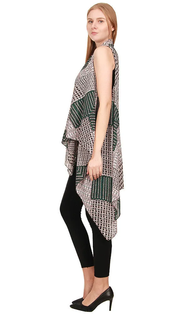 JP559/083520 Drape Surface Chiffon Long Scarf Vest