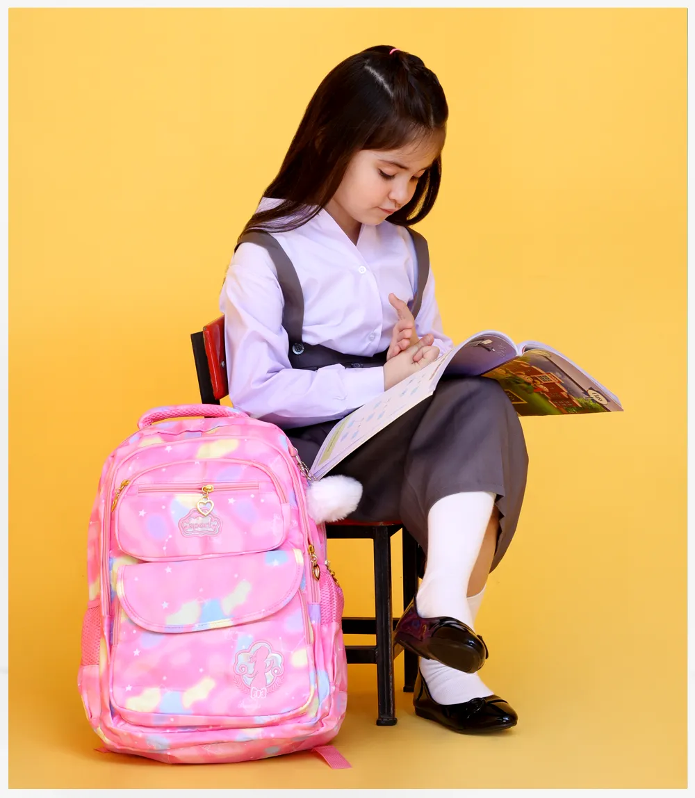 KA0013-PINK-School Bag For Girls