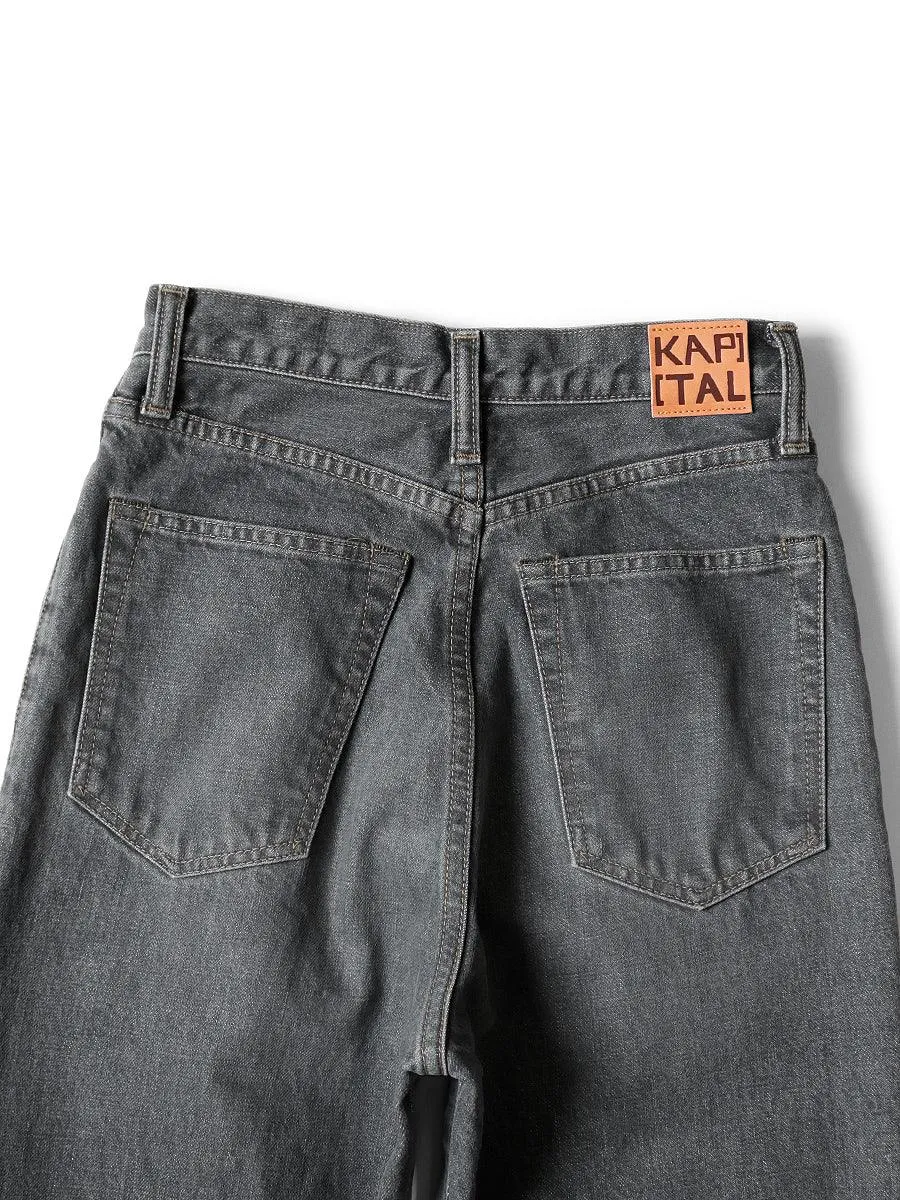 Kapital 14oz black denim 5P CONEY momonro pants women