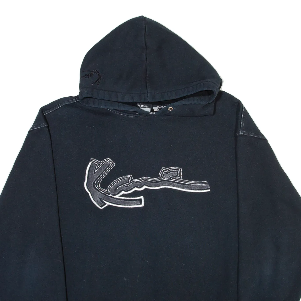 KARL KANI Mens Black Hoodie 2XL