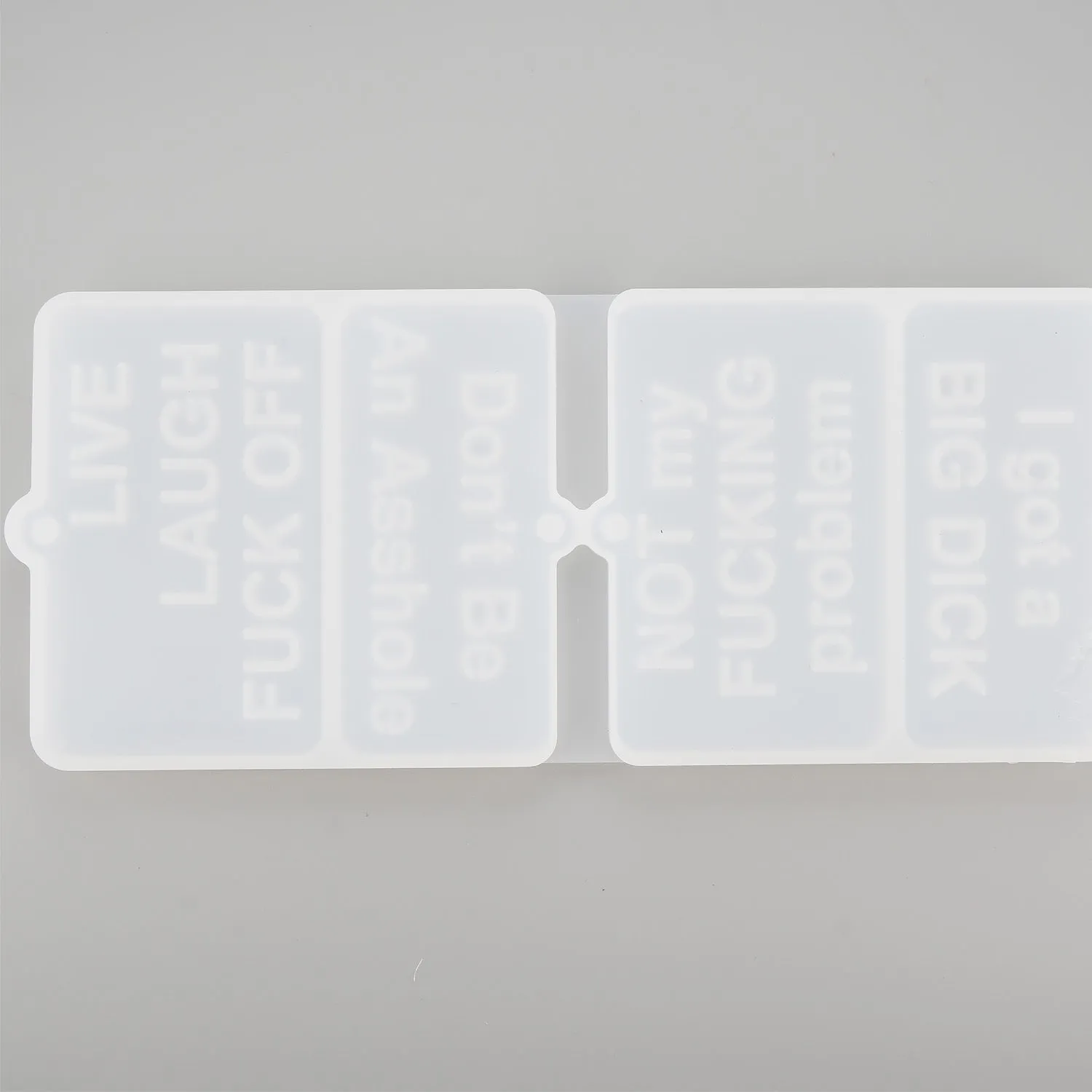 keychain tag silicone molds for resin with holes,fxck tag resin,silicone kit,rectangle keychain charm