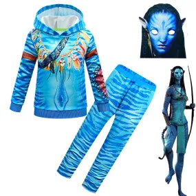 Kids Children Avatar Neytiri Cosplay Costume Outfits Halloween Carnival Party Suit