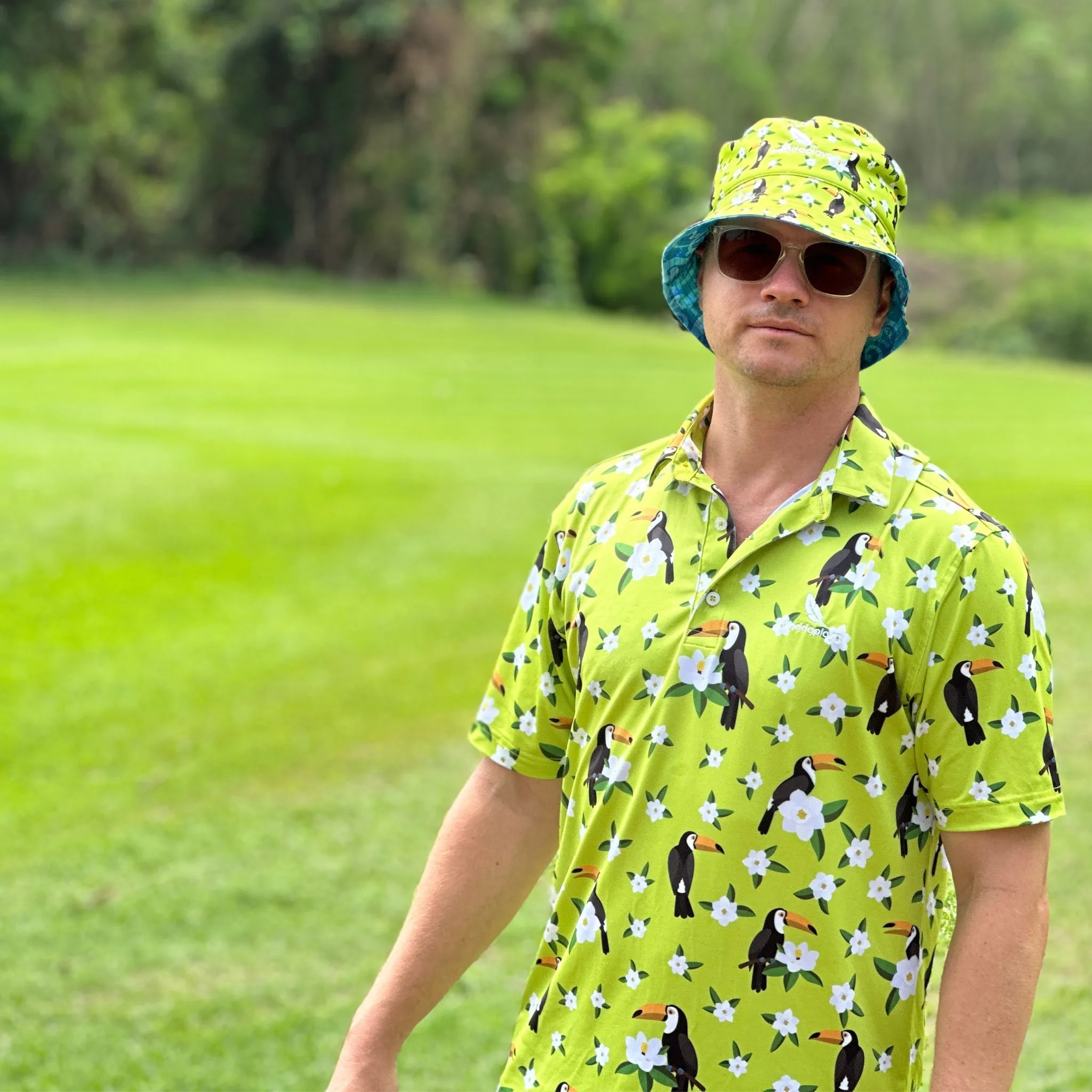 Lean Green Birdie Machine Golf Polo