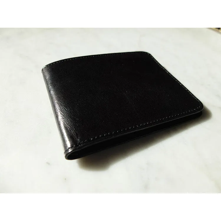 Leather Billfold Wallet - Black