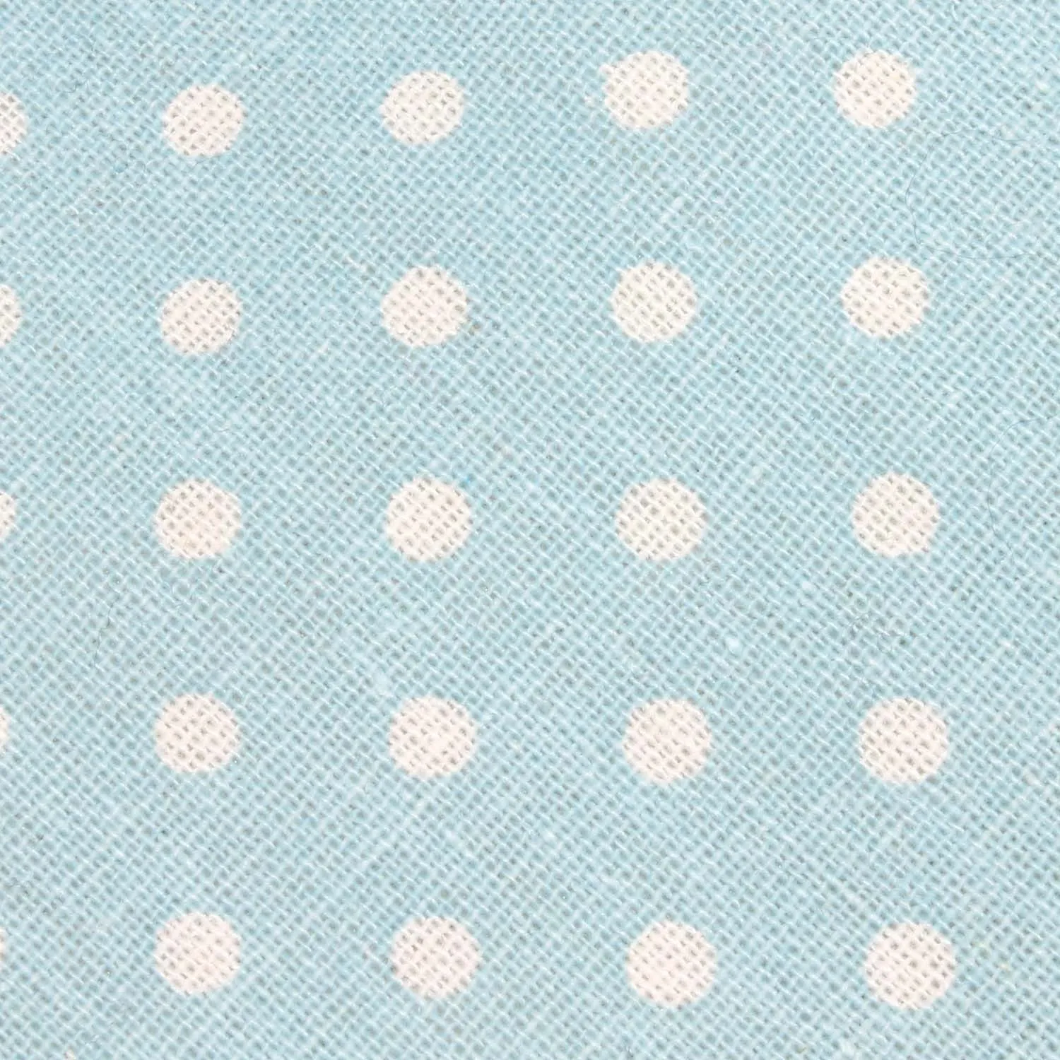 Light Blue Linen Polka Dot Pocket Square