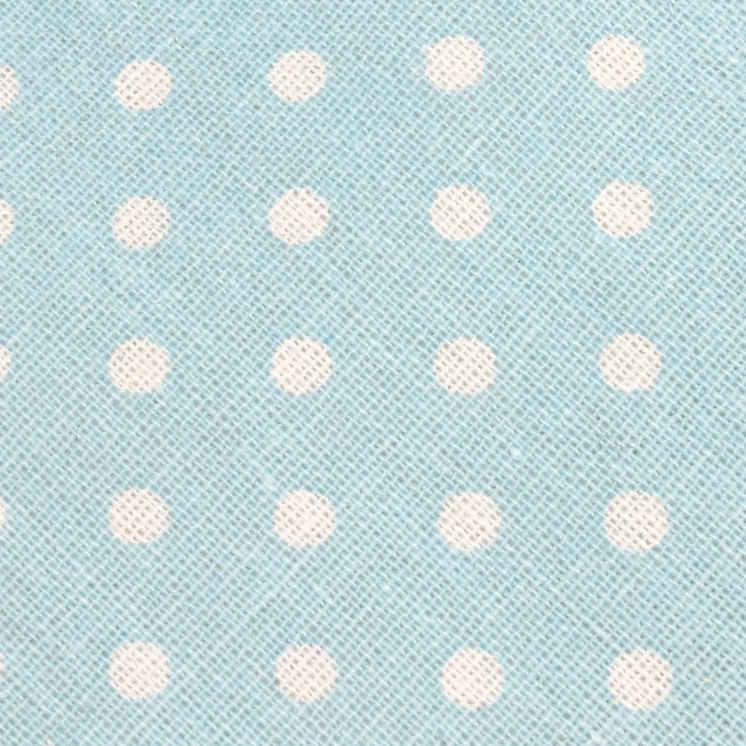 Light Blue Linen Polka Dot Skinny Tie