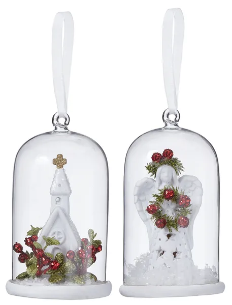 Light-Up Faith Cloche Ornaments In 2 Styles