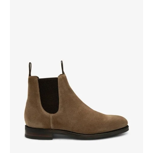 Loake Mens Emsworth Chelsea Boot in Flint Suede