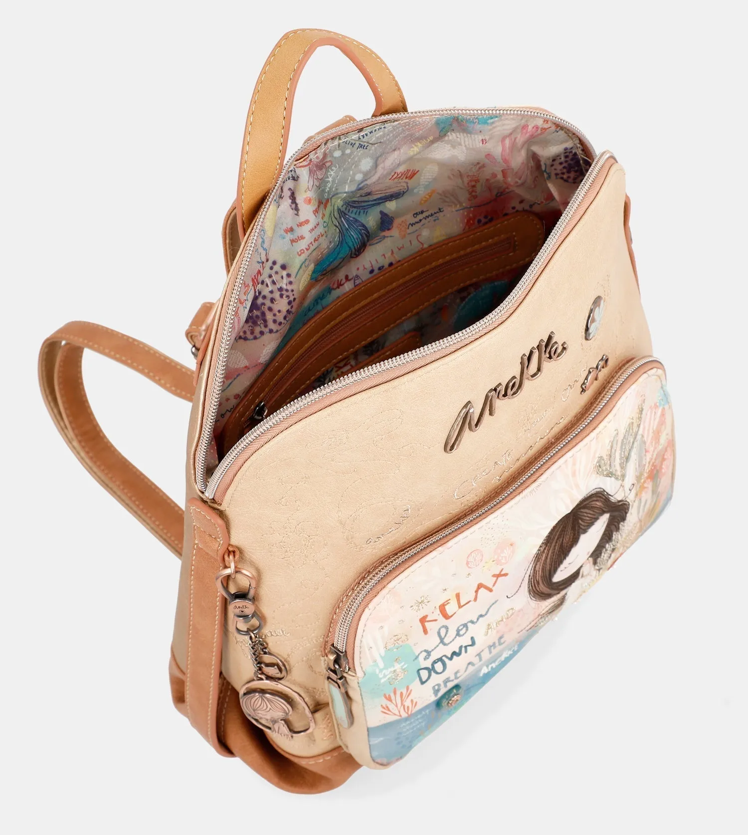 Mediterranean backpack with front pocket