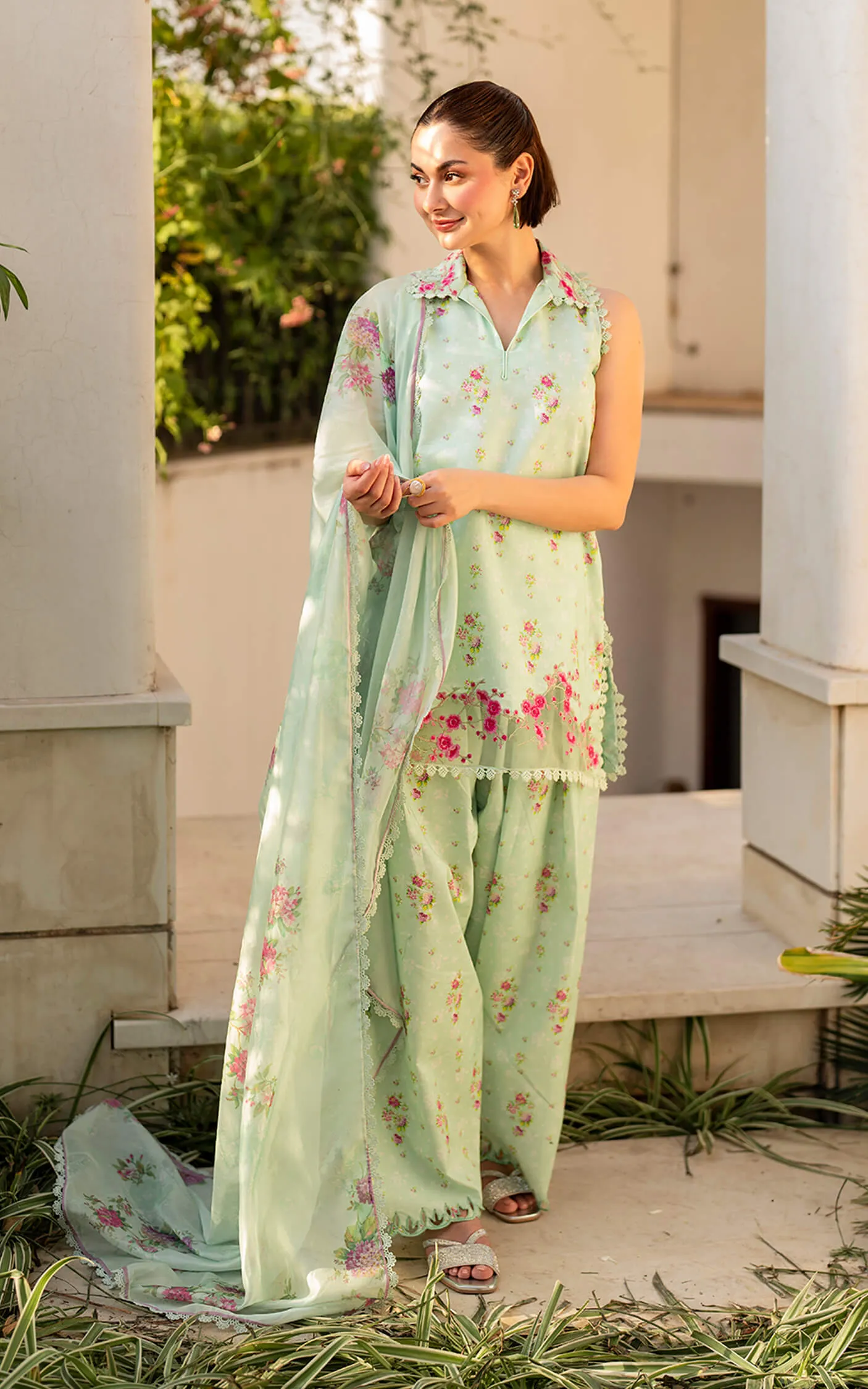 Meraki by Asifa & Nabeel Embroidered Lawn Unstitched 3Pc Suit MK-11 Gul-e-Rana