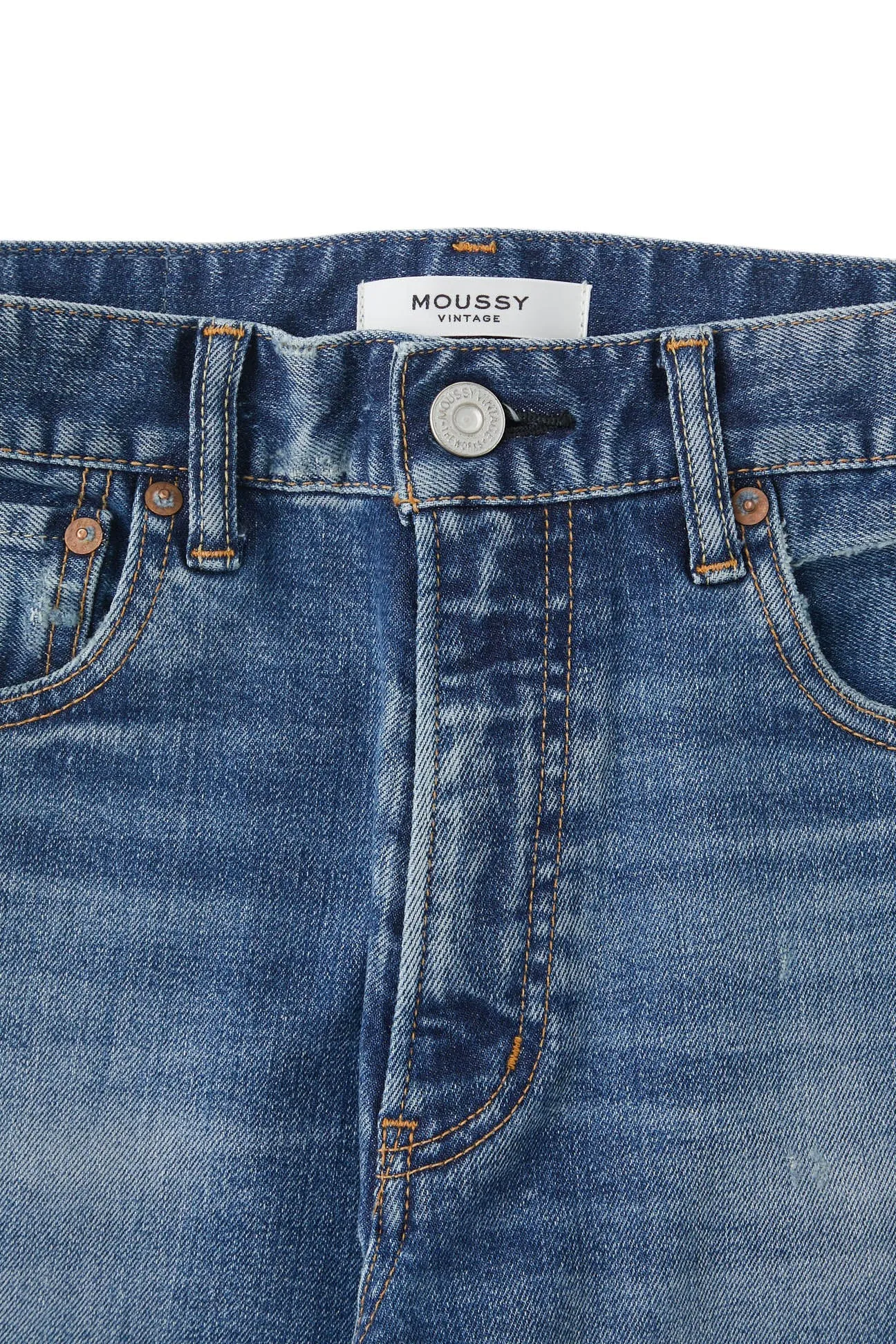 Moussy Denim Rhett Skinny High Rise Jeans in Dark Blue