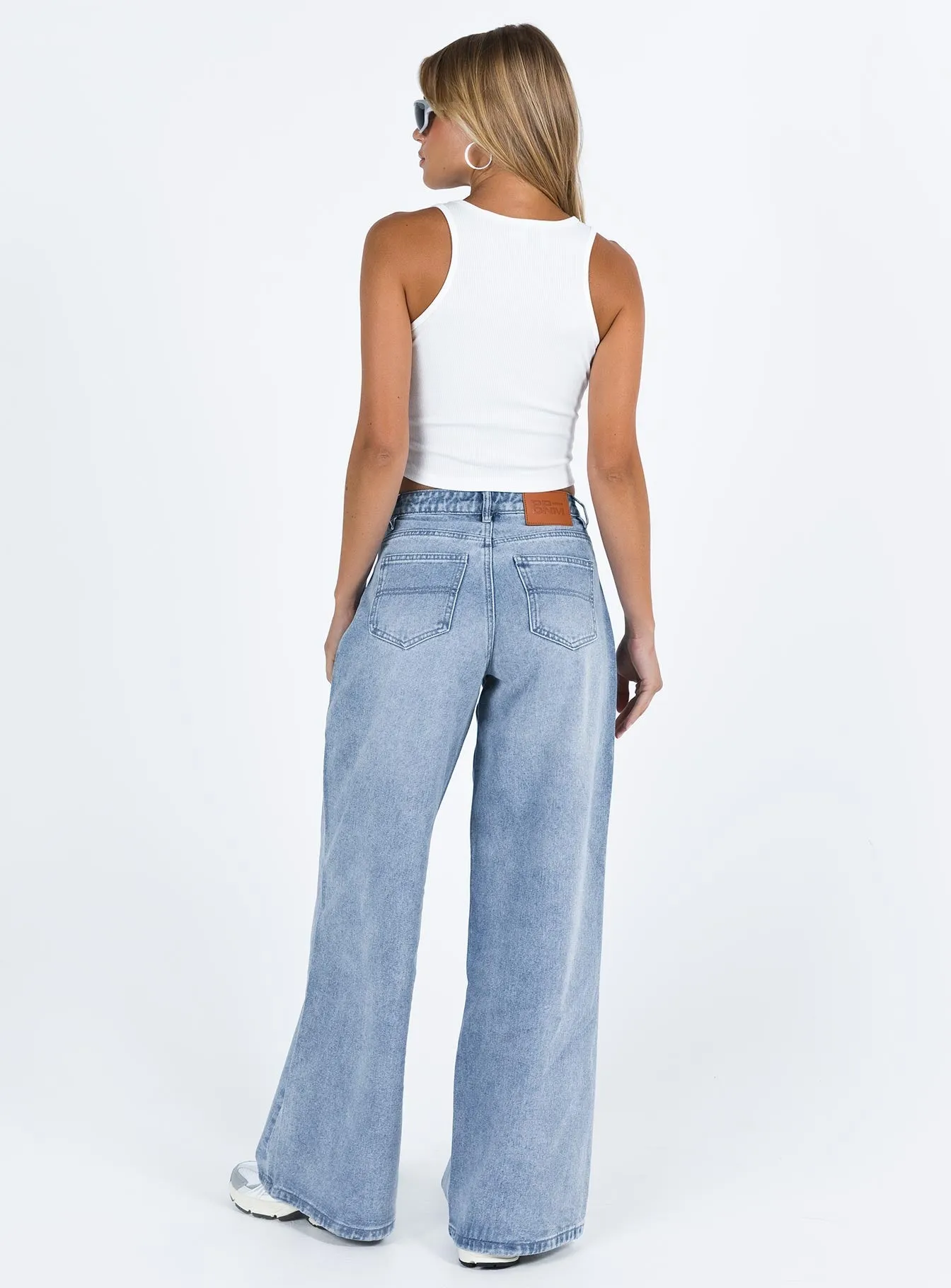 Naylor Wide Leg Jeans Light Wash Denim