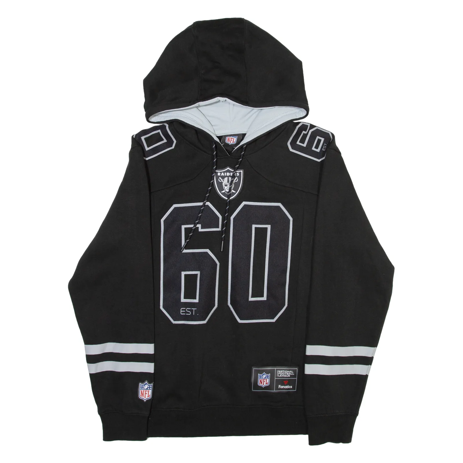 NFL Raiders Mens Black Hoodie S