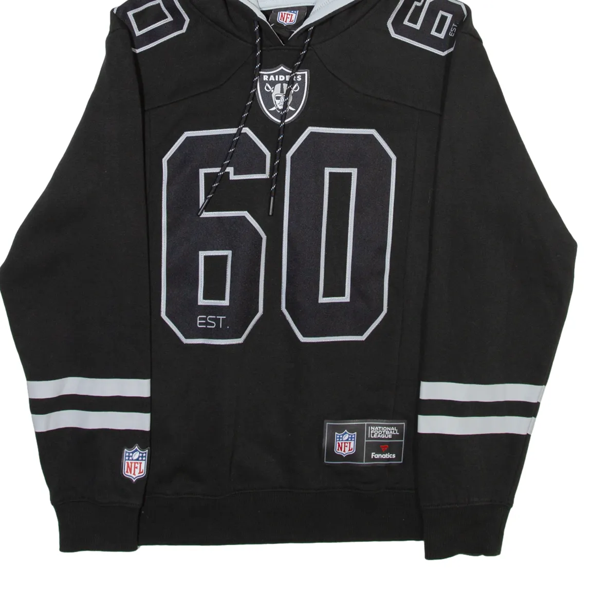 NFL Raiders Mens Black Hoodie S