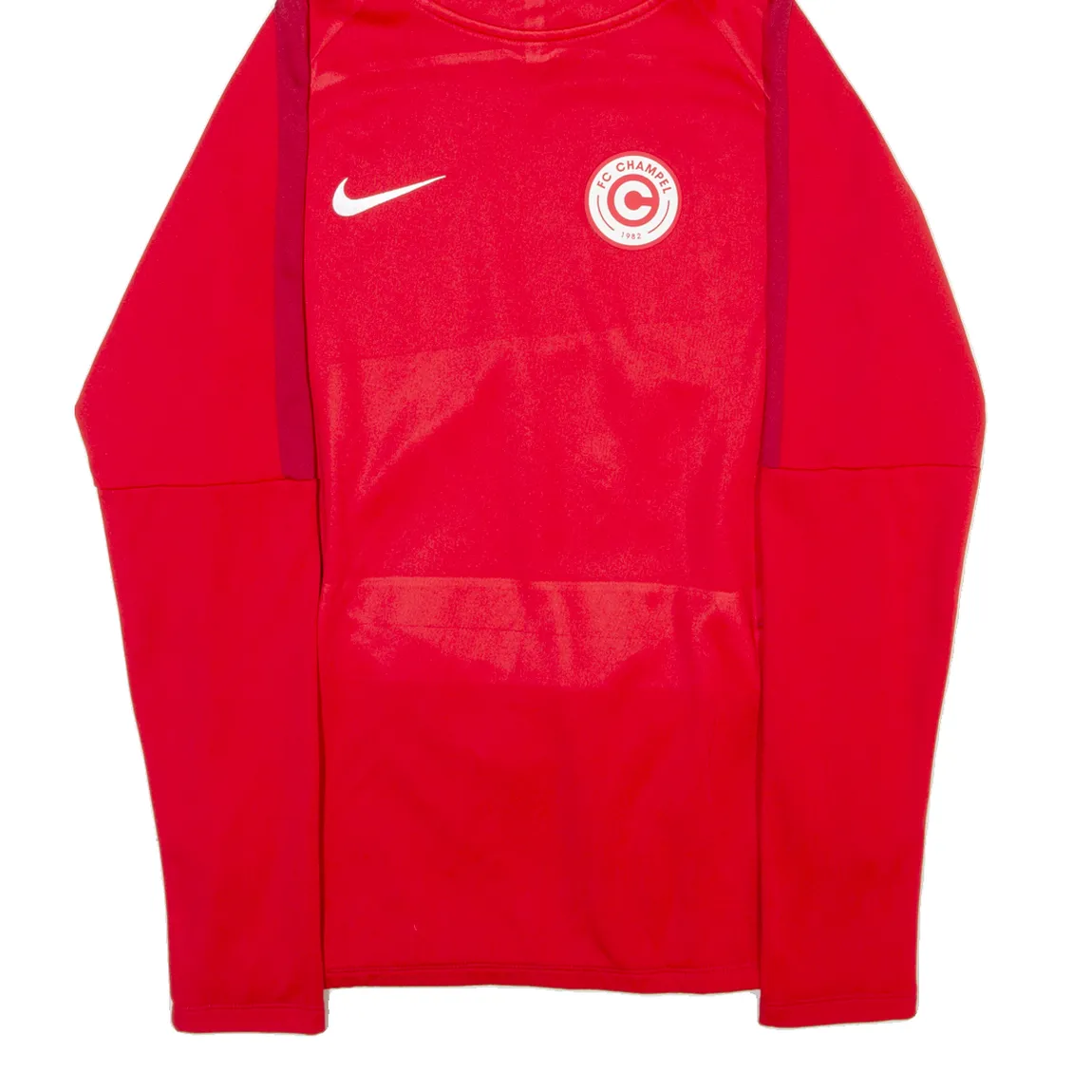 NIKE DRI-FIT FC Champel Mens Red Hoodie S