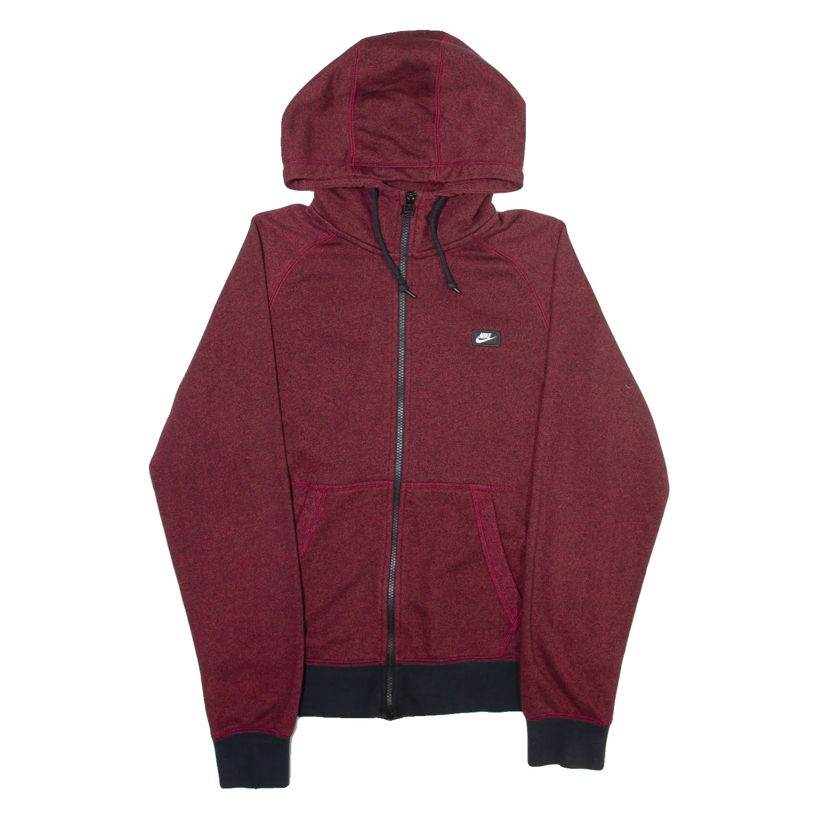 NIKE Mens Red Hoodie Full Zip M