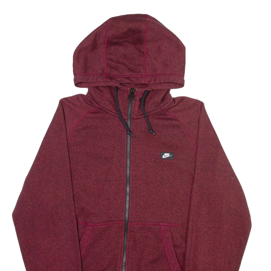 NIKE Mens Red Hoodie Full Zip M