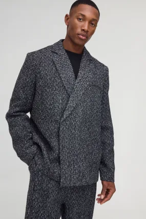 Oversized Boucle Boxy Blazer