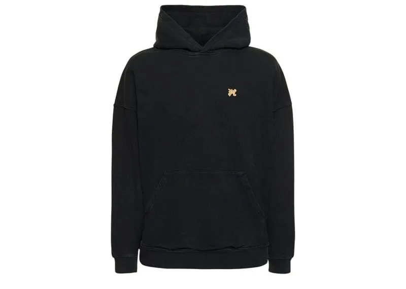 Palm Angels Burning Monogram Hoodie Black