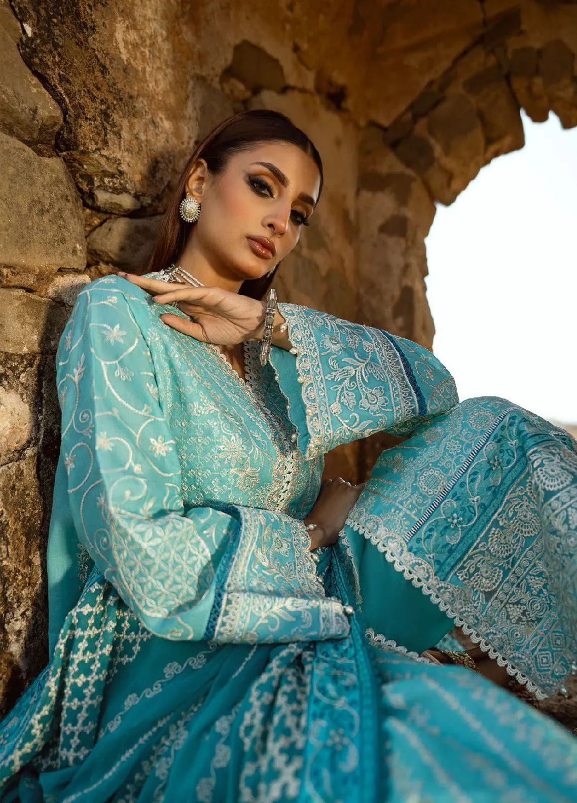 Pardes By Aik Atelier Embroidered Lawn Unstitched 3 Piece Suit - AIK24PL LOOK-03