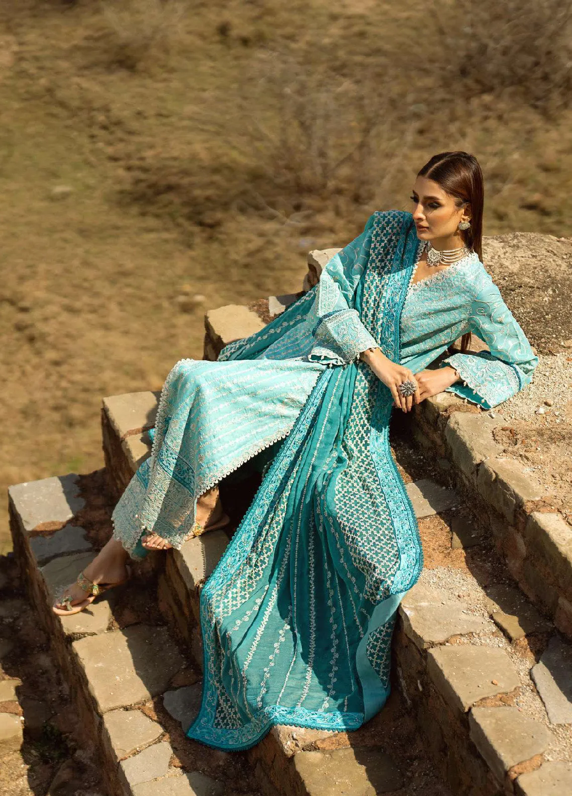 Pardes By Aik Atelier Embroidered Lawn Unstitched 3 Piece Suit - AIK24PL LOOK-03