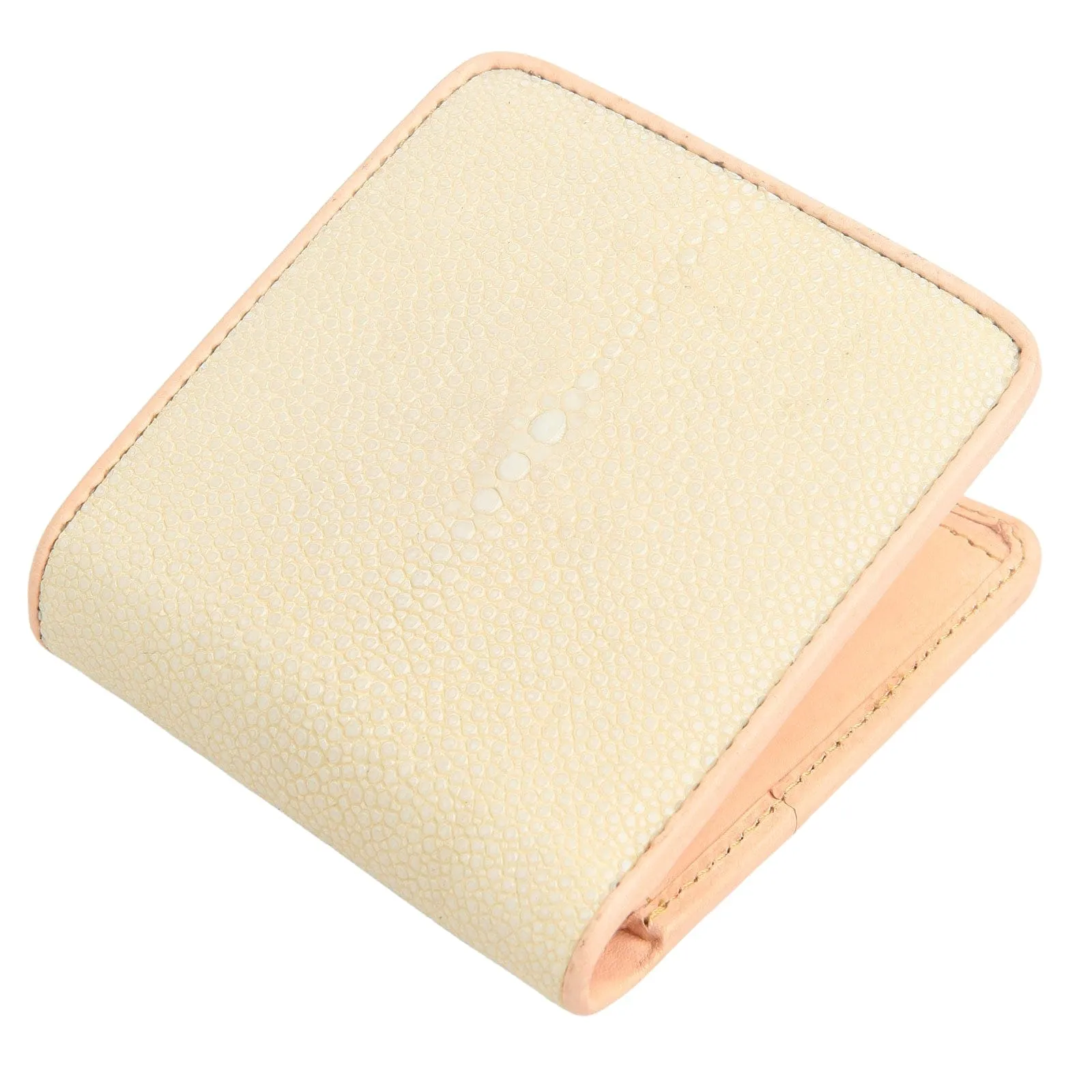 Pearl White Genuine Stingray Leather Wallet