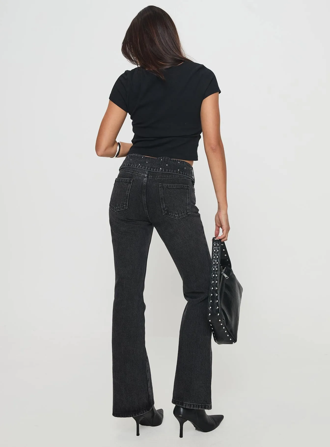 Peralto Flared Jeans Washed Black