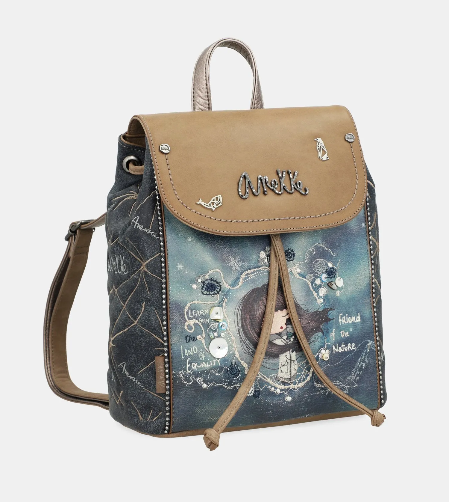 Pretty Iceland backpack with a flap