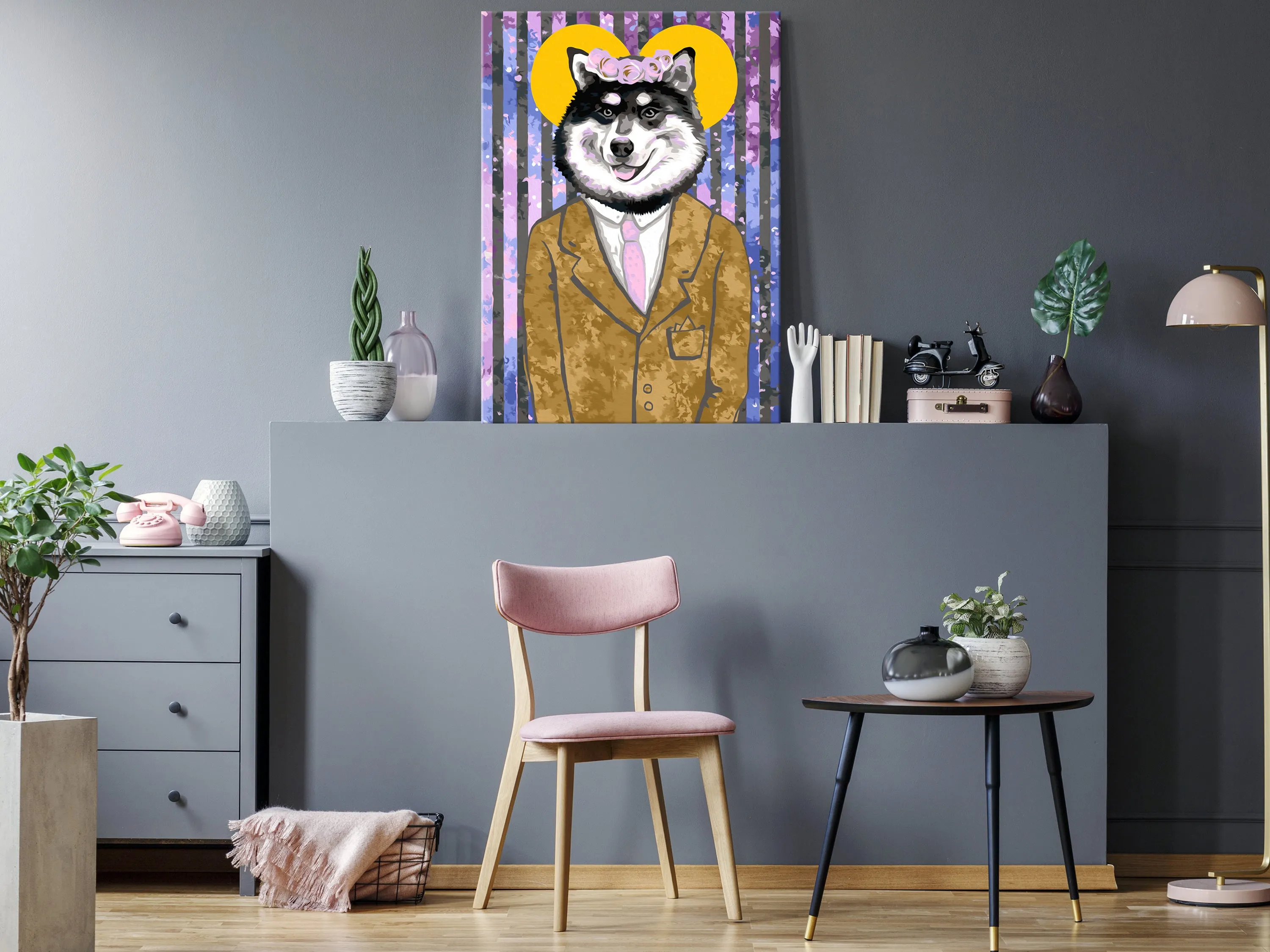 Quadro fai da te Dog in Suit