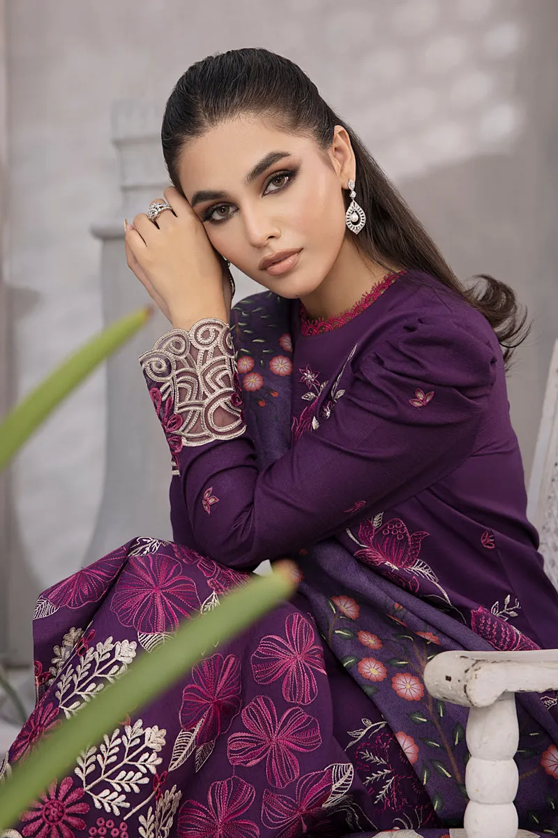 Rang Rasiya Florence Unstitched Embroidered Linen 3Pc Suit D-09 SAHEEFA