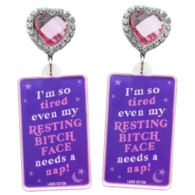 Resting Bitch Face Charm Earrings