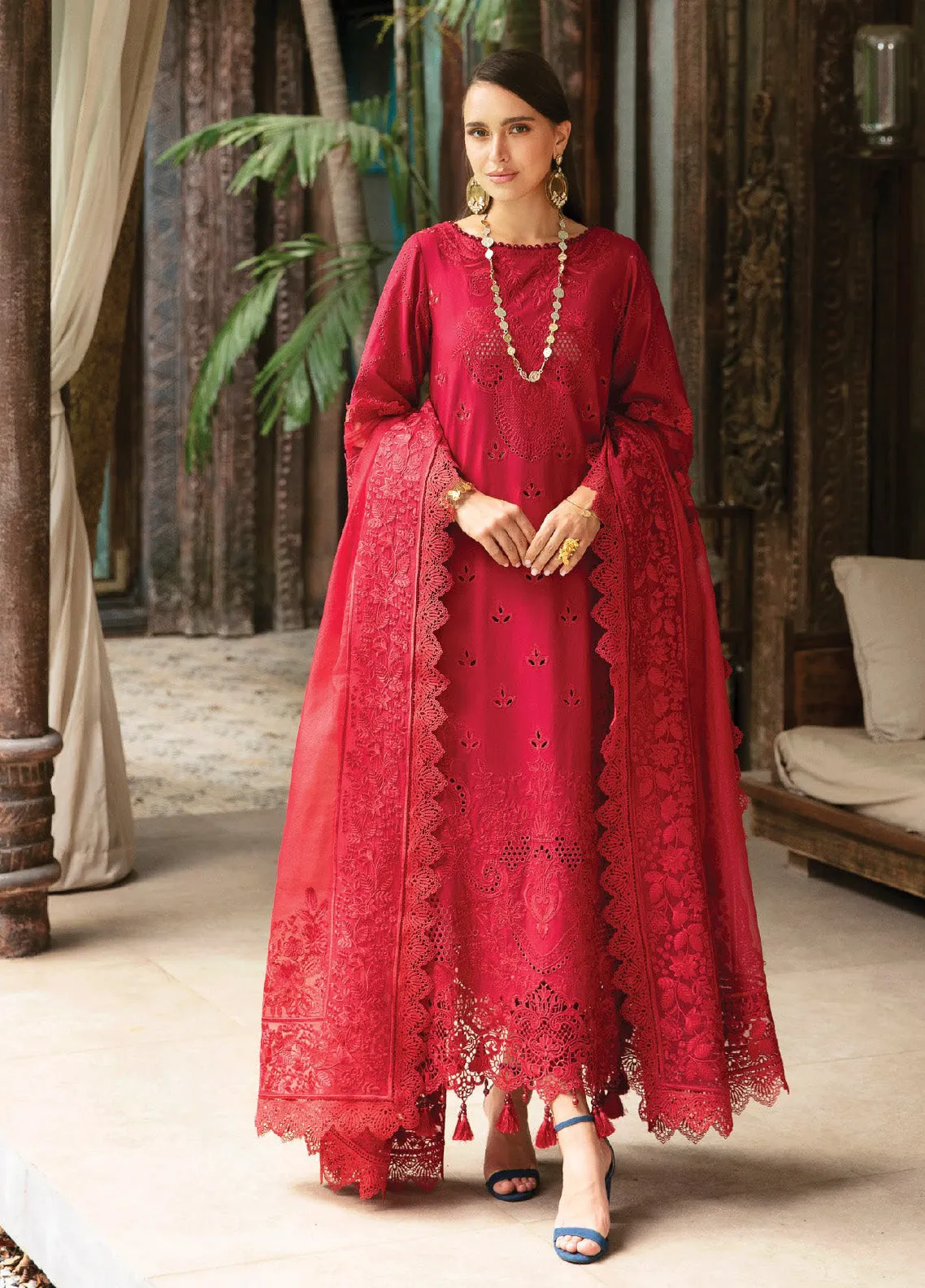 Reve By Serene Luxury Embroidered Lawn 3 Piece Unstitched Suit S24RLL SL-56