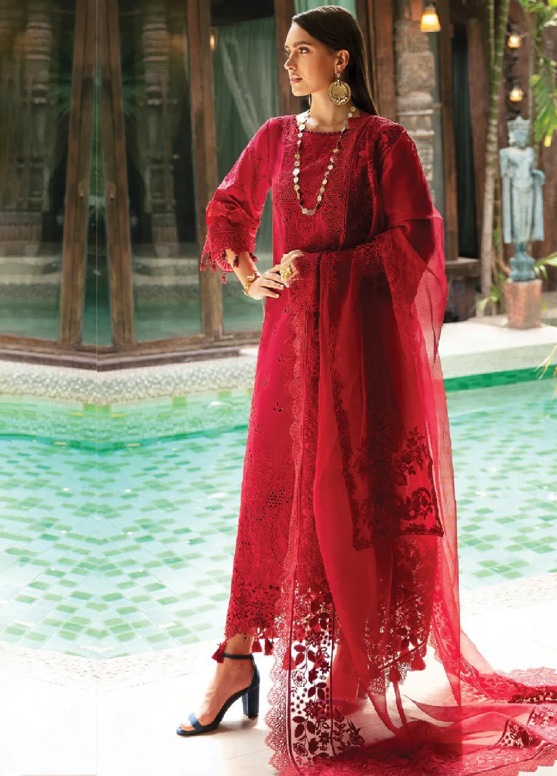 Reve By Serene Luxury Embroidered Lawn 3 Piece Unstitched Suit S24RLL SL-56